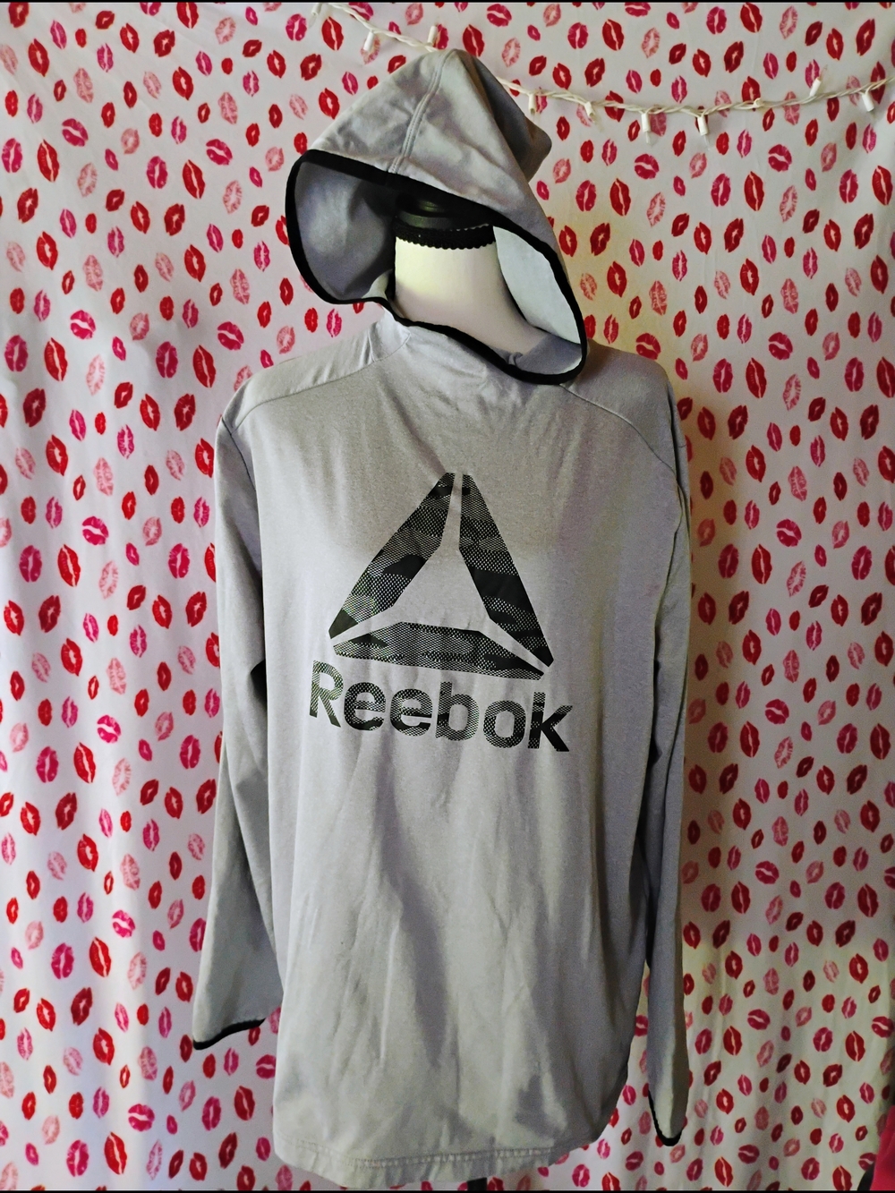 Reebok Men’s Gray Hooded Sweatshirt